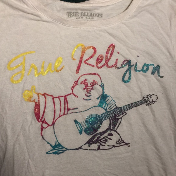 True Religion Girl’s Large Rainbow Buddha T-Shirt - Picture 3 of 5
